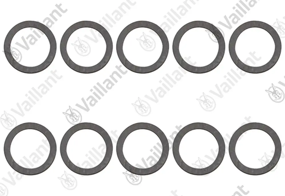 Vaillant Dichtungen in runder Form, angeordnet in zwei Reihen, zur Verwendung in Heizungsanwendungen oder ähnlichem.